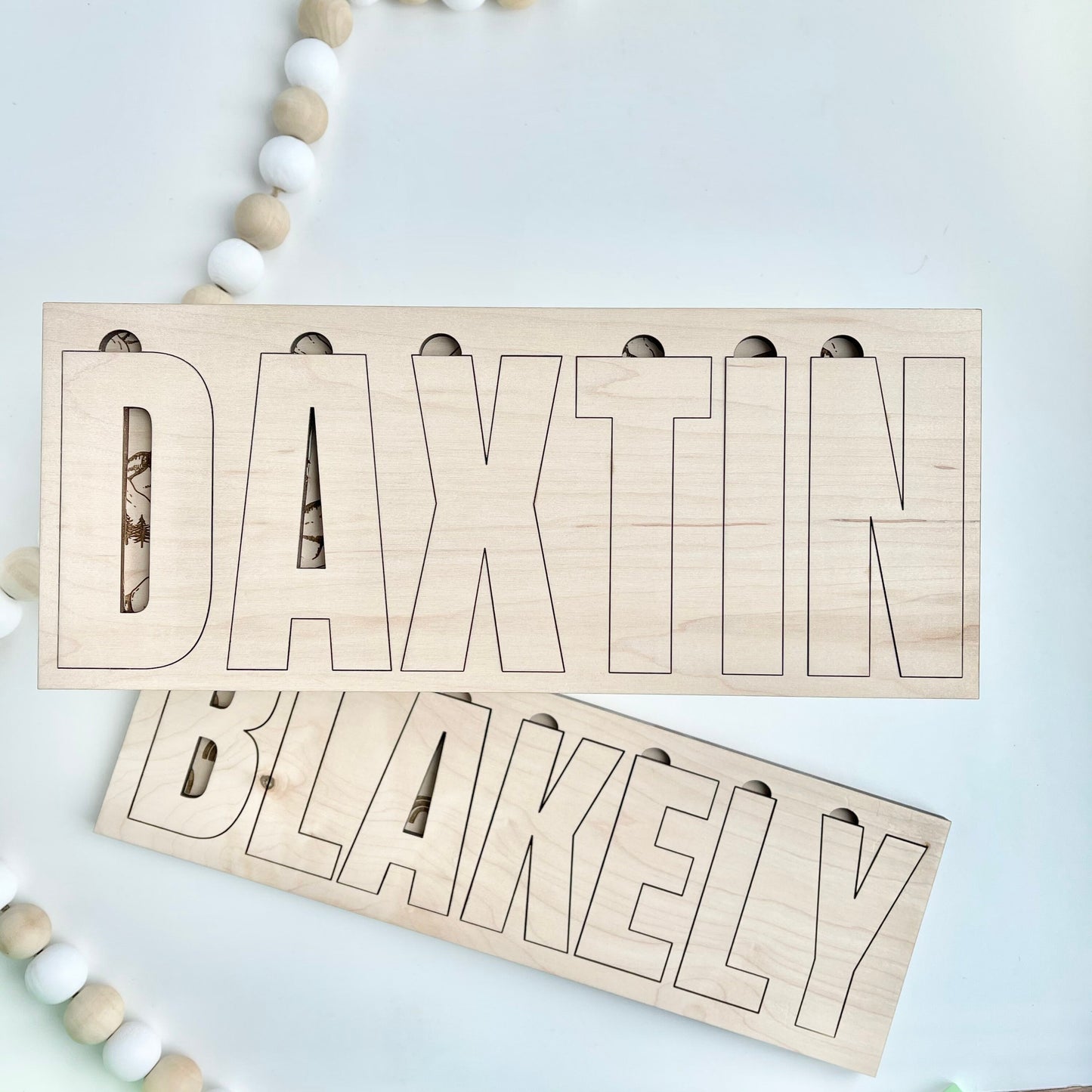 BARE name puzzle|Wood Engraved name Puzzle| toddler and baby| Montessori Easter Basket Stuffer