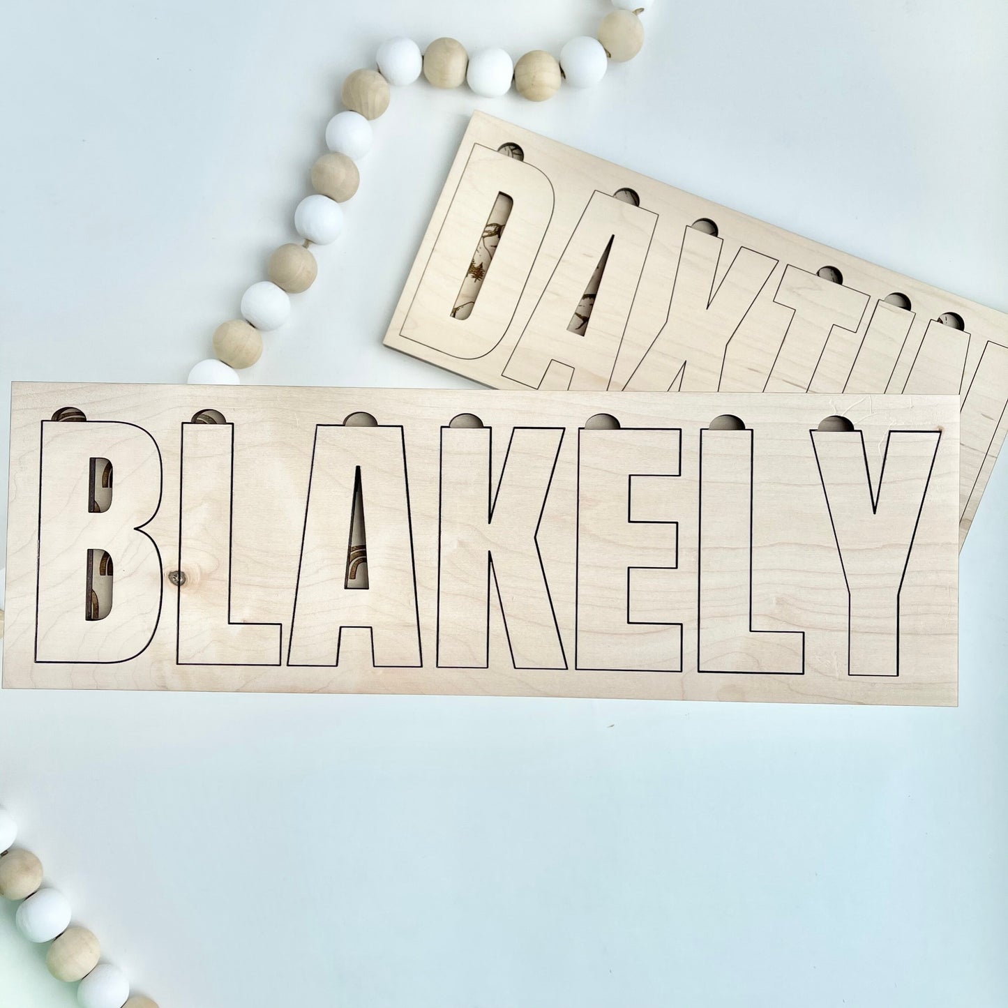 BARE name puzzle|Wood Engraved name Puzzle| toddler and baby| Montessori Easter Basket Stuffer