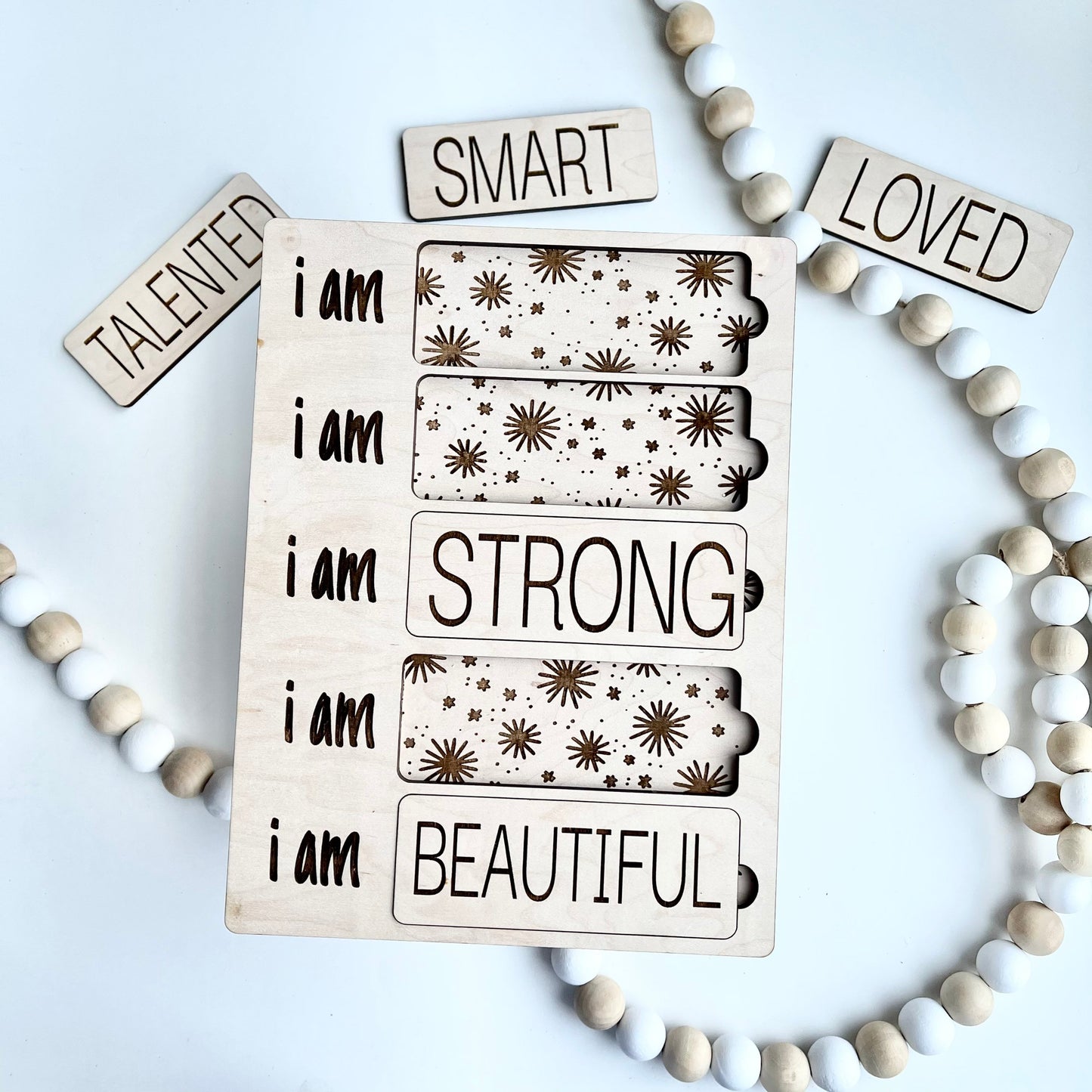 Personalized Words of Affirmation Toddler Puzzle| Wood Engraved Name puzzle| Montessori| Valentine’s Day